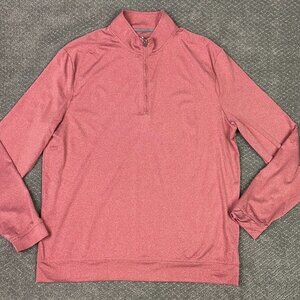 Johnnie O 1/4 Zip Pullover Men's Large Crimson Red Flex Performance Stretch Golf